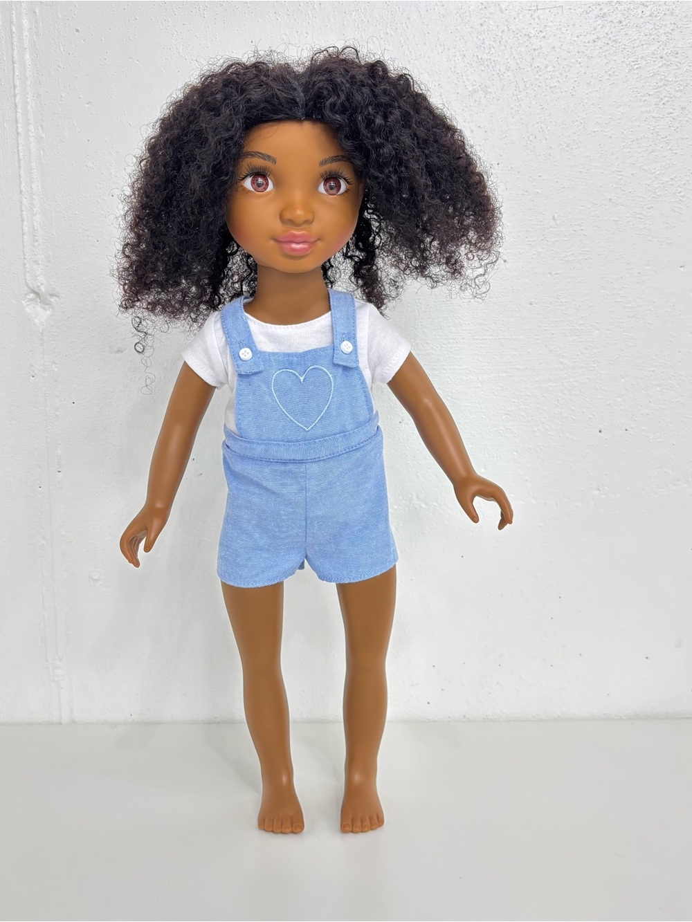 Healthy Roots Doll Zoe - 18” Black Doll naturally curly hair - wash & style